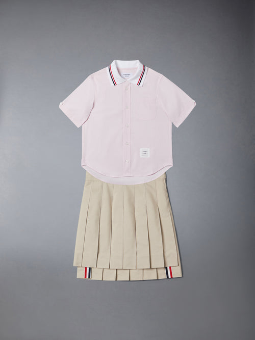 TYPEWRITER PLEATED MINI SKIRT