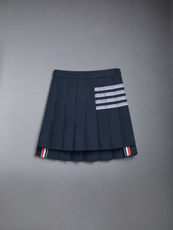 CHILDREN'S COTTON 4-BAR PLEATED MINI SKIRT