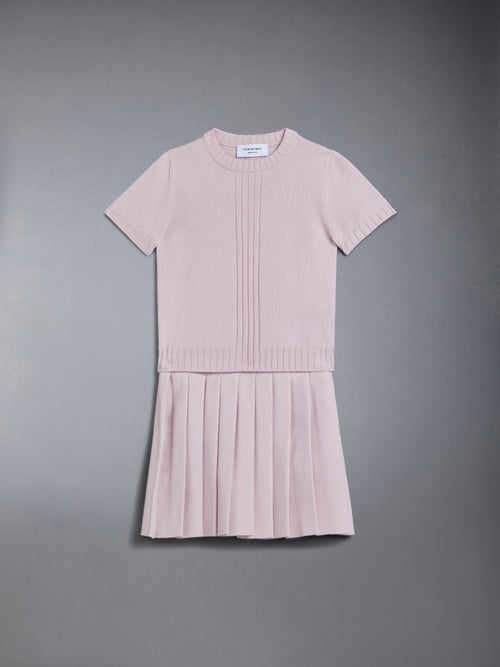 CHILDREN'S WOOL KNIT PLEATED SKIRT