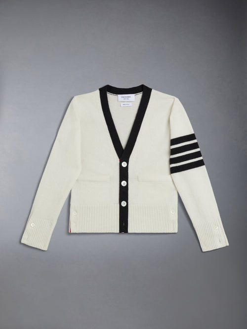 CHILDREN'S WOOL CASHMERE 4-BAR CARDIGAN