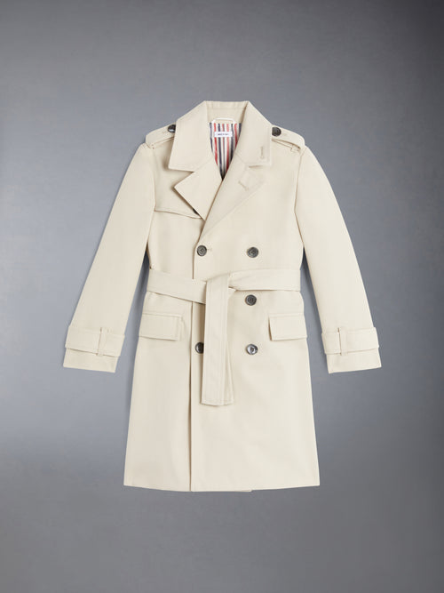 CHILDREN'S WATERPROOF COTTON TWILL TRENCH COAT