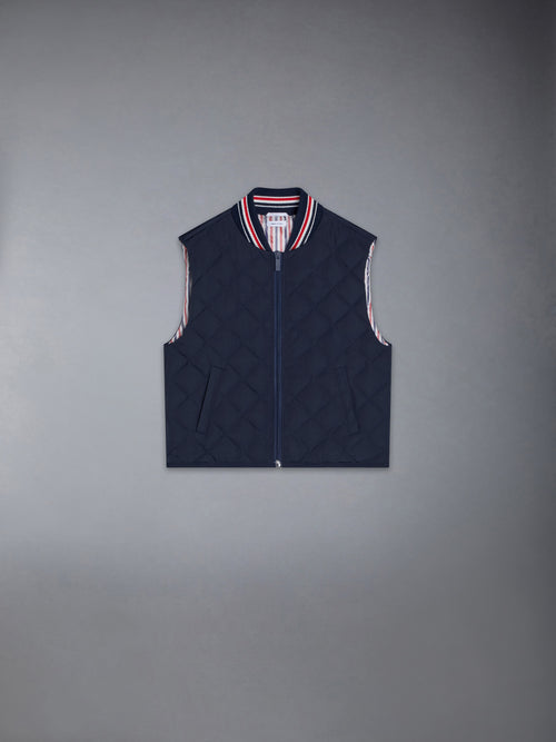 POLY TWILL QUILTED DOWN VEST