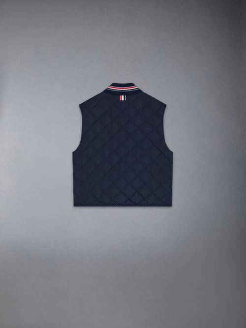 POLY TWILL QUILTED DOWN VEST