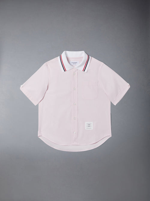 SOLID POPLIN POLO SHIRT