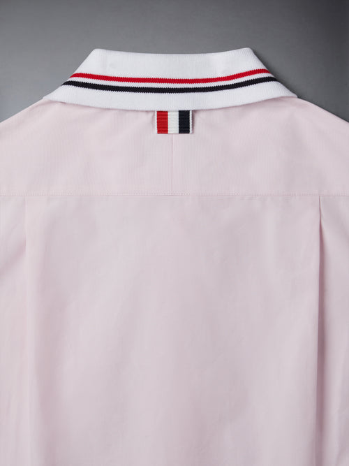 SOLID POPLIN POLO SHIRT