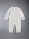 CASHMERE 4-BAR BABY ONESIE - LT GREY