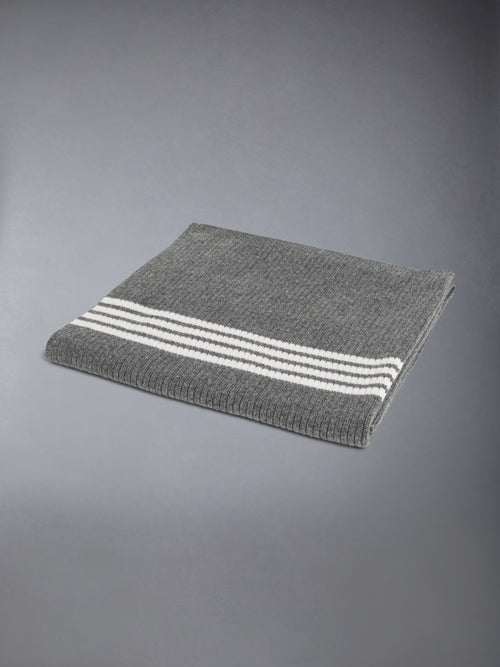 WOOL CASHMERE 4-BAR BABY BLANKET