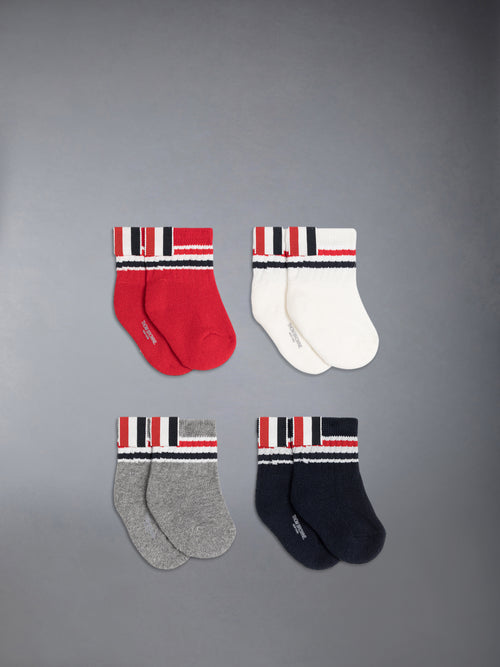 COTTON STRIPE BABY SOCK 4-PACK