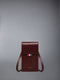 LUCIDO LEATHER CROSSBODY PHONE HOLDER - BURGUNDY