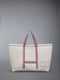 CANVAS STRIPE MEDIUM TOOL TOTE - OFF WHITE