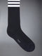 LIGHTWEIGHT COTTON 4-BAR ATHLETIC MID CALF SOCKS - NAVY