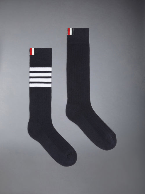 LIGHTWEIGHT COTTON 4-BAR ATHLETIC MID CALF SOCKS