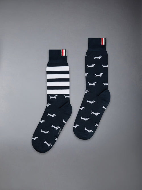 COTTON 4-BAR HECTOR MID CALF SOCKS