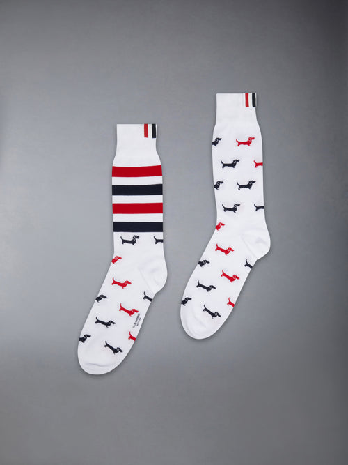 COTTON 4-BAR HECTOR MID CALF SOCKS