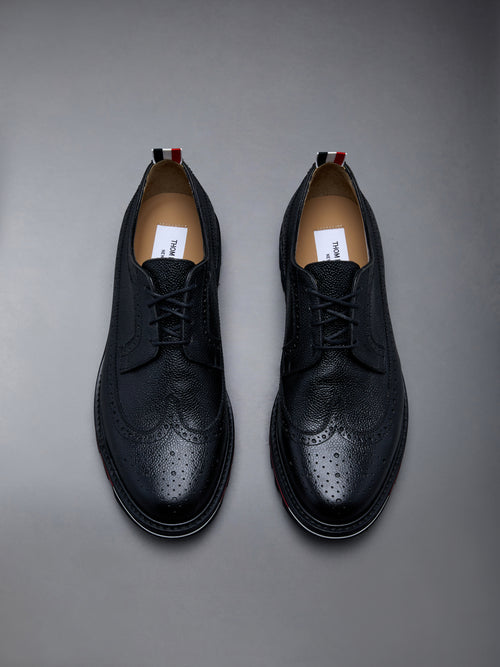 Pebble Grain Leather Tread Sole Longwing Brogue