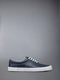 VITELLO CALF LEATHER HERITAGE SNEAKERS - NAVY