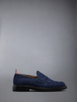 COTTON TWEED RUBBER SOLE CLASSIC PENNY LOAFER