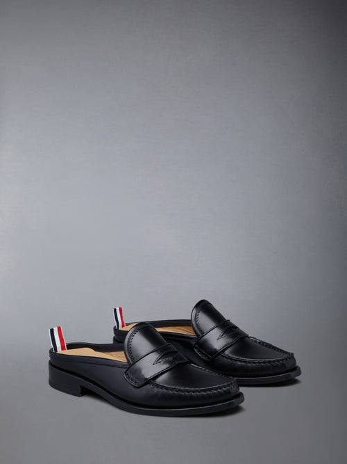 CALF FLEXIBLE LEATHER SOLE PLEATED PENNY LOAFER