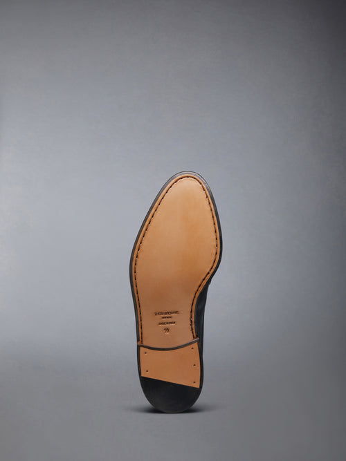 CALF FLEXIBLE LEATHER SOLE PLEATED PENNY LOAFER