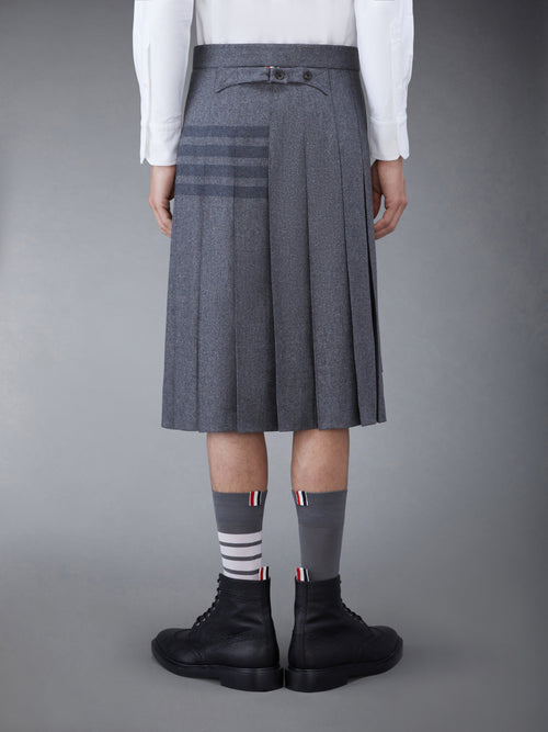 FLANNEL 4-BAR CLASSIC MIDI PLEATED SKIRT