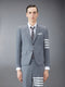 PLAIN WEAVE 4-BAR HIGH ARMHOLE SPORT COAT - MED GREY