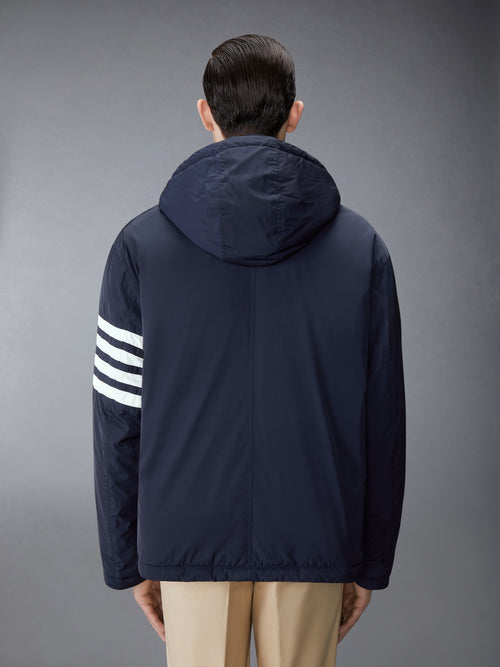 POLY TWILL 4-BAR DOWN FILL ZIP UP HOODED JACKET