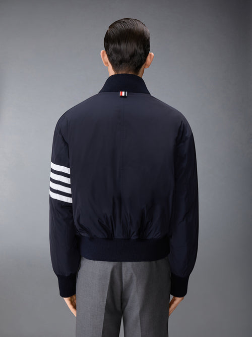 POLY TWILL 4-BAR OVERSIZED KNIT DOWN BLOUSON JACKET