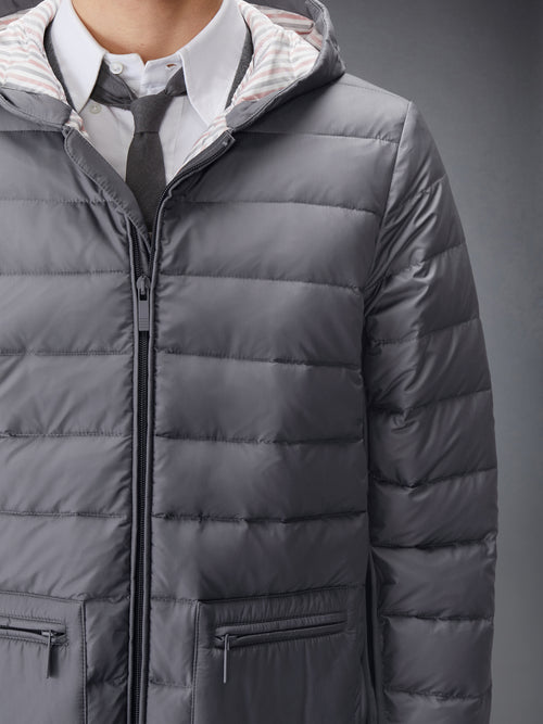 ULTRA LIGHT NYLON DOWN FILL HOOD JACKET