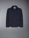 POLY TWILL QUILTED APPLIED POCKETS AND SELF TIPPING SHIRT JACKET - NAVY