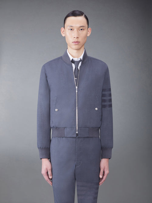 PLAIN WEAVE SUITING 4-BAR BLOUSON JACKET