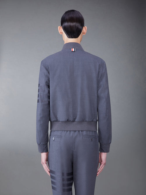 PLAIN WEAVE SUITING 4-BAR BLOUSON JACKET