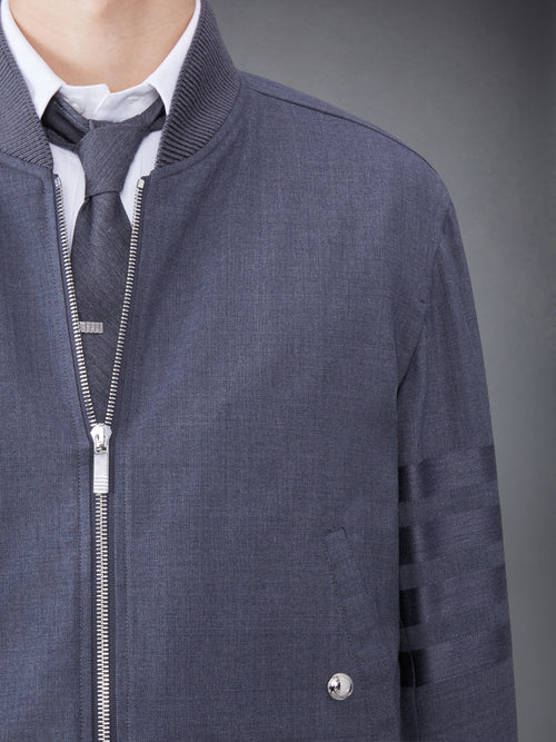 PLAIN WEAVE SUITING 4-BAR BLOUSON JACKET