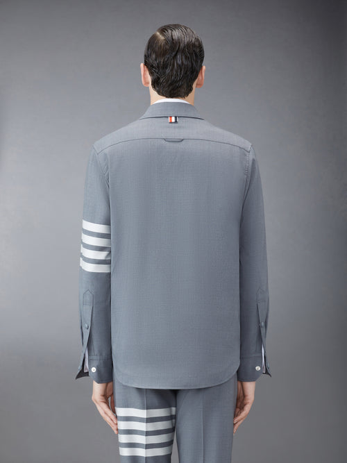 Plain Weave 4-Bar Shirt Jacket