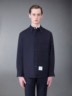 Plain Weave 4-Bar Shirt Jacket