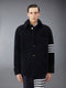 SHEARLING 4-BAR OVERSIZED SHIRT JACKET - NAVY