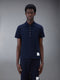 CLASSIC PIQUE STRIPE RELAXED POLO - NAVY