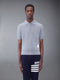 CASHMERE PIQUE 2003 RIB CUFF POLO - LT GREY