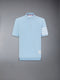 COTTON PIQUE 4-BAR POLO - LIGHT BLUE