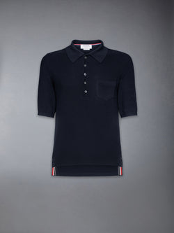 SILK PIQUE POCKET POLO