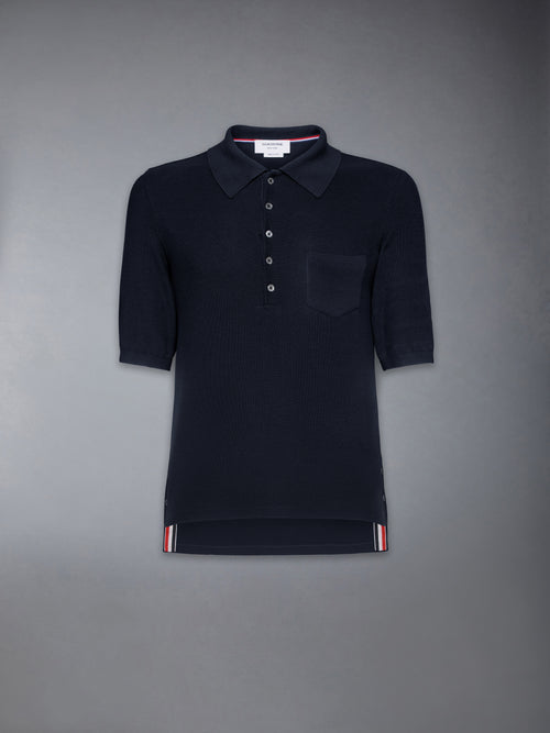 SILK PIQUE POCKET POLO