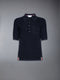 SILK PIQUE POCKET POLO - NAVY