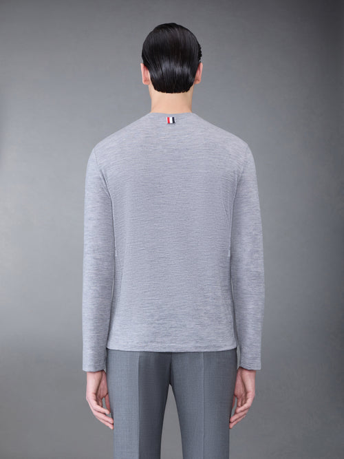 Wool Jersey 4-Bar Long Sleeve Tee