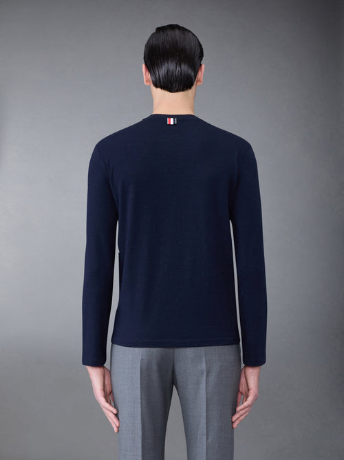 Wool Jersey 4-Bar Long Sleeve Tee