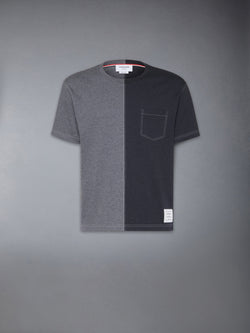 FUNMIX COTTON MILANO CONTRAST STITCHING POCKET TEE