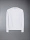 CLASSIC LOOPBACK CENTER BACK STRIPE CREWNECK PULLOVER - WHITE