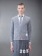 CASHMERE PIQUE 2003 V-NECK CARDIGAN - LT GREY