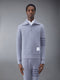 Wool Loopback 4-Bar Funnel Neck Pullover - LT GREY