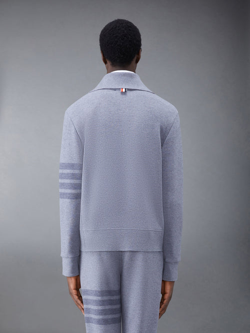 Wool Loopback 4-Bar Funnel Neck Pullover