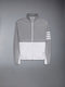 RIPSTOP 4-BAR COLOR BLOCK WINDBREAKER - MED GREY