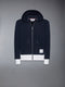 CLASSIC 4-BAR JERSEY ZIP UP HOODIE - NAVY